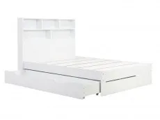Birlea Furniture & Beds Birlea Alfie 4ft6 Double White Wooden 1 Drawer Bed Frame