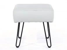 Core Products Core Soft Furnishings Grey Faux Leather Rectangular Stool