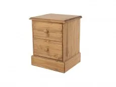 Core Products Core Cotswold Pine 2 Drawer Wooden Petite Bedside Table