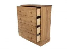 Core Products Core Cotswold Pine 4 Drawer Wooden Chest of Drawers