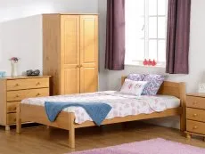 Seconique Seconique Amber 4ft6 Double Antique Pine Wooden Bed Frame
