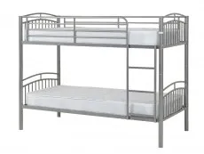 Seconique Seconique Ventura 3ft Silver Metal Bunk Bed Frame