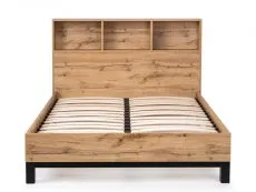 Julian Bowen Bali Bookcase 5ft King Size Oak Wooden Bed Frame