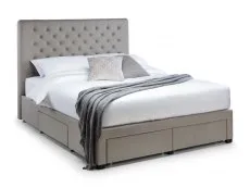 Julian Bowen Julian Bowen Wilton 5ft King Size Grey Fabric 4 Drawer Bed Frame