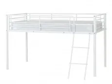 Seconique Seconique Kora 3ft Single White Metal Mid Sleeper Bed Frame