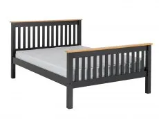 Seconique Seconique Monaco 5ft King Size Grey and Oak Wooden Bed Frame (High Footend)