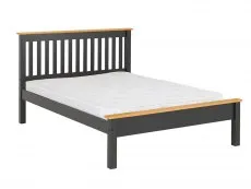 Seconique Seconique Monaco 5ft King Size Grey and Oak Wooden Bed Frame (Low Footend)