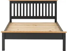 Seconique Seconique Monaco 5ft King Size Grey and Oak Wooden Bed Frame (Low Footend)