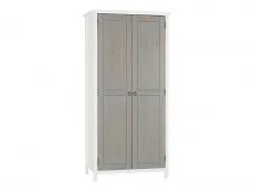 Seconique Seconique Vermont Grey and White 2 Door Double Wardrobe