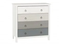 Seconique Seconique Vermont Grey and White 4 Drawer Chest of Drawers