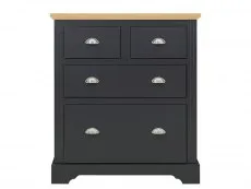 Seconique Seconique Toledo Grey and Oak 2+2 Drawer Chest of Drawers