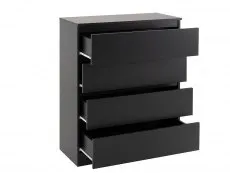 Seconique Seconique Malvern Black 3 Piece Bedroom Furniture Package