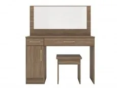 Seconique Seconique Nevada Rustic Oak 2 Drawer Pedestal Dressing Table and Stool