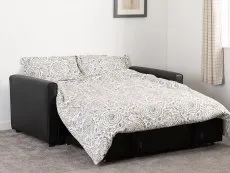 Seconique Seconique Astoria Black Faux Leather Sofa Bed