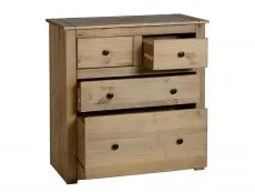 Seconique Seconique Panama Waxed Pine 2+2 Drawer Chest of Drawers