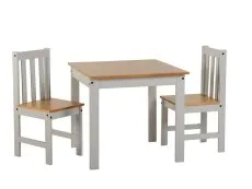 Seconique Seconique Ludlow Grey and Oak Dining Table and 2 Chair Set