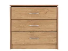 Seconique Seconique Charles Oak 3 Drawer Chest of Drawers