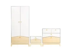 Seconique Seconique Cody White and Pine 3 Piece Bedroom Furniture Package