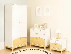 Seconique Seconique Cody White and Pine 3 Piece Bedroom Furniture Package