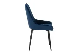 Seconique Seconique Athens Concrete Effect Dining Table with 4 Avery Blue Velvet Chairs