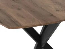 Seconique Seconique Athens Oak Effect Dining Table with 4 Lukas Grey Velvet Chairs