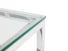 Julian Bowen Julian Bowen Miami Glass and Chrome Nest of Tables