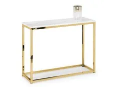 Julian Bowen Scala Marble Effect and Gold Console Table