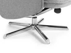 Julian Bowen Julian Bowen Aria Grey Linen Recliner Chair with Footstool
