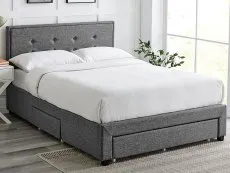 Limelight  Limelight Florence 5ft King Size Grey Fabric 3 Drawer Bed Frame