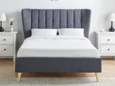 Limelight  Limelight Tasya 4ft6 Double Dark Grey Fabric Bed Frame