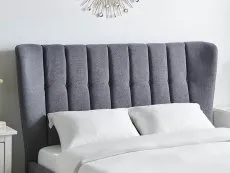 Limelight  Limelight Tasya 5ft King Size Dark Grey Fabric Bed Frame