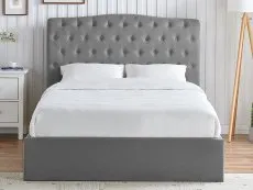 Limelight  Limelight Rosa 4ft6 Double Dark Grey Fabric Bed Frame
