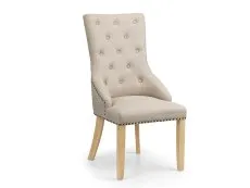 Julian Bowen Julian Bowen Loire Set of 2 Oatmeal Fabric Dining Chairs