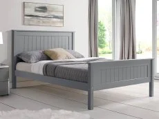 Limelight  Limelight Taurus 4ft6 Double Light Grey Wooden Bed Frame (High Footend)