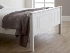 Limelight  Limelight Taurus 4ft6 Double White Wooden Bed Frame (High Footend)