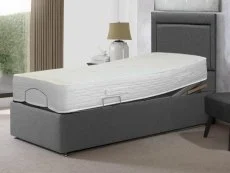 Willow & Eve Clearance - Willow & Eve Aloe Vera Pocket 1000 Electric Adjustable 3ft Single Bed - Non Drawer Base in Naples Seal Grey