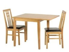 Seconique Seconique Vienna Oak Extending Dining Table and 2 Chair Set