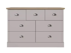 GFW GFW Kendal Light Grey and Oak 4+3 Drawer Chest of Drawers