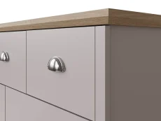 GFW GFW Kendal Light Grey and Oak 4+3 Drawer Chest of Drawers