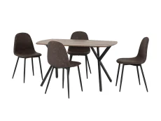 Seconique Seconique Athens Oak Effect Dining Table and 4 Chair Set