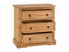 Seconique Seconique Corona Pine 3 Drawer Chest of Drawers