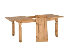 Seconique Seconique Corona Pine Extending Dining Table and 4 Grey Fabric Chairs