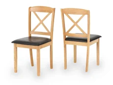 Seconique Seconique Mason Set of 2 Oak Dining Chairs