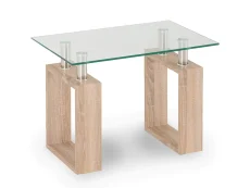 Seconique Seconique Milan Glass and Oak Lamp Table