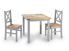 Seconique Seconique Salvador Grey and Tile Dining Table and 2 Chair Set