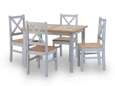 Seconique Seconique Salvador Grey and Tile Dining Table and 4 Chair Set