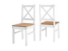 Seconique Seconique Salvador White and Tile Dining Table and 4 Chair Set