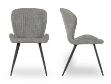 Seconique Seconique Quebec Set of 4 Grey Faux Leather Dining Chairs
