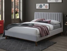 Time Living Time Living Albany 5ft King Size Light Grey Fabric Bed Frame