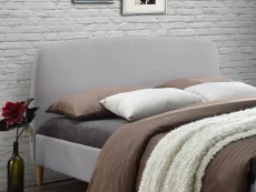 Time Living Time Living Geneva 5ft King Size Light Grey Fabric Bed Frame